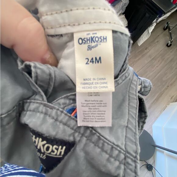 OshKosh Overalls boys size 24m Rocket Space Gray toddler Overalls Size 24 months - Picture 6 of 6